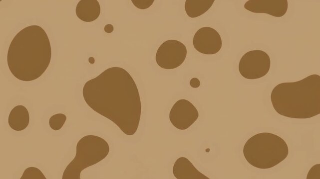 Seamless Loop of Abstract Tan Mud Bubbling Cartoon Background