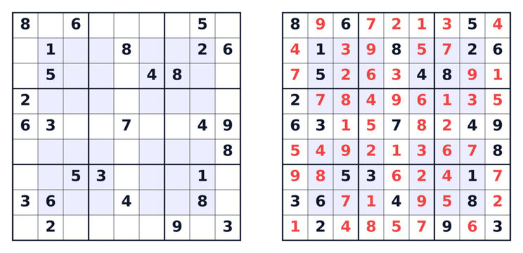 Sudoku puzzle layout with solved grid and empty spaces with notes  