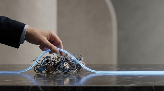 Human hand firmly holding a lightbulb symbolizing the simplification of processes in a creative and innovative way