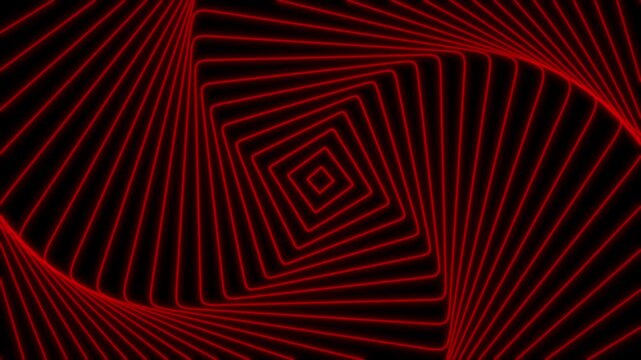 Abstract red lines forming geometric shapes on dark background