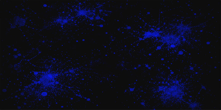 Blue abstract space background with glowing stars, galaxy nebula and cosmic particle motion loop design