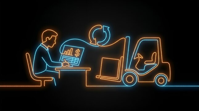 Logistics manager coordinating warehouse supply chain operations