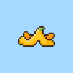 Fototapeta premium Pixel art Banana Peel game asset design