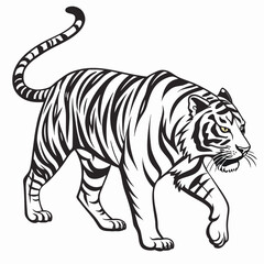 Obraz premium tiger vector illustration