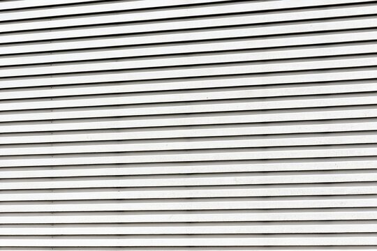 Modern Minimalist Horizontal Aluminum Slat Cladding Texture