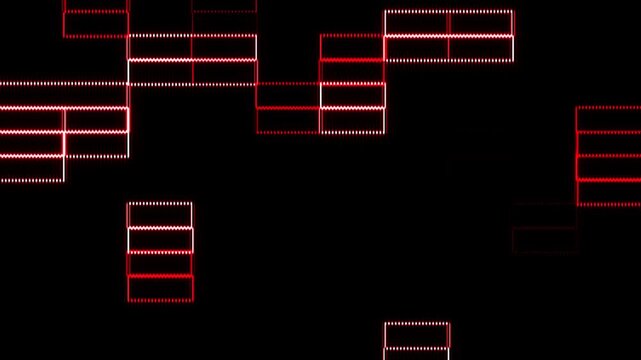 red glowing rectangles on black background abstract pattern