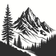 winter forest vector © YUSHA