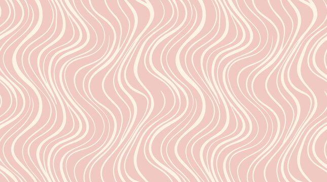 A wavy pattern design with pink and white lines on a textured background