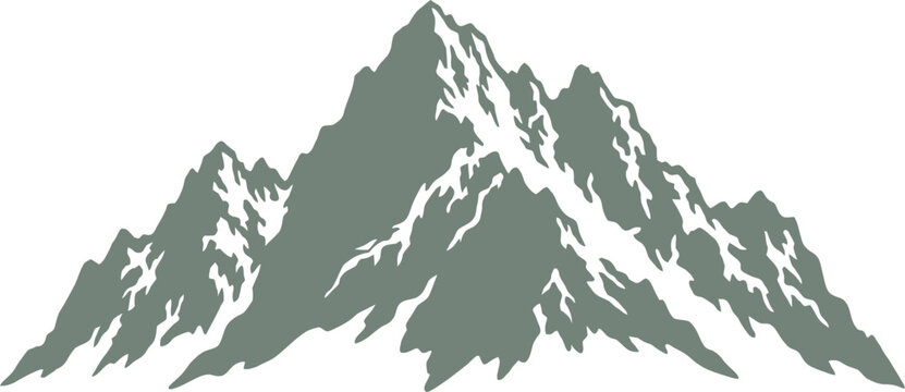 High contrast alpine summit with sharp ridge line detail