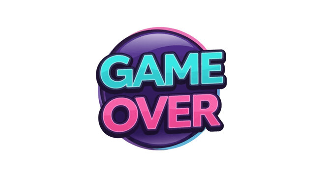 Game Over colorful text logo.