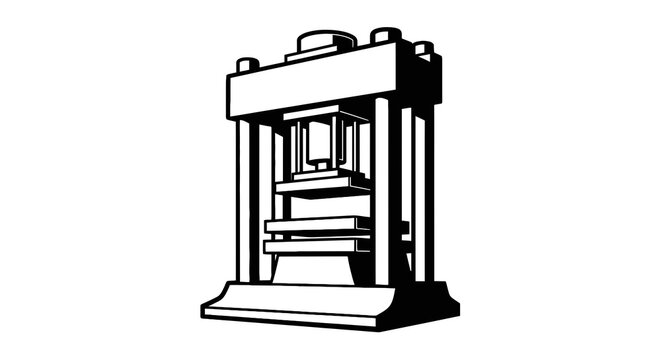Industrial hydraulic metal press machine.