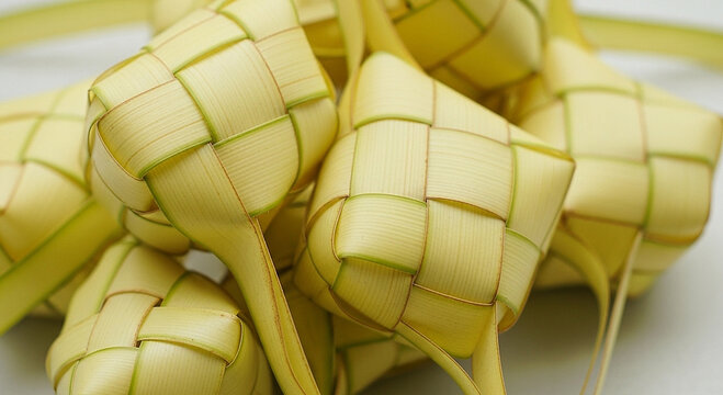  traditional ketupat rice cakes for eid al fitr celebration