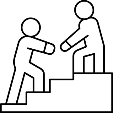 Line Art Partner Support Icon