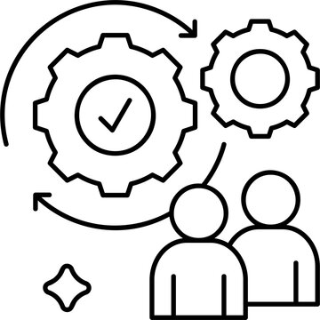 Line Art Joint Operation Icon