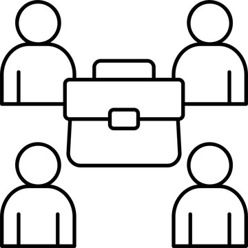 Line Art Business Unity Icon