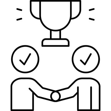 Line Art Win Win Icon