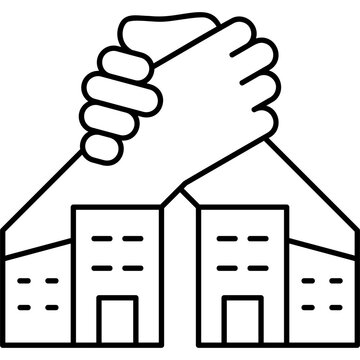 Line Art Corporate Pact Icon