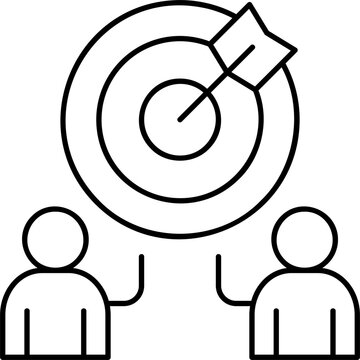 Line Art Shared Goal Icon