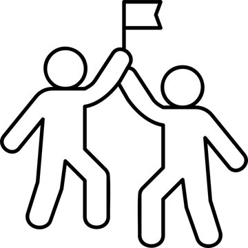 Line Art Partnership Success Icon