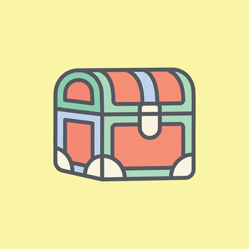 Colorful illustration of a treasure chest.