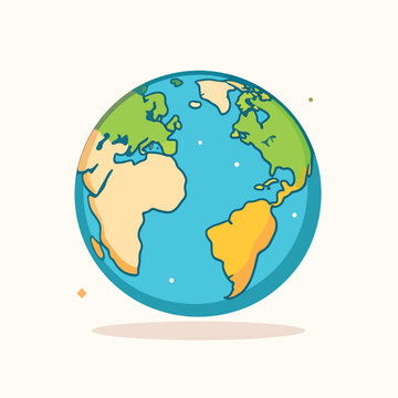 Globe Earth Planet World Map.