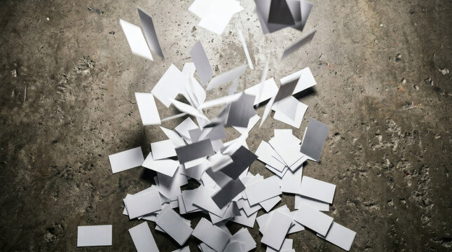 Pile of white puzzle pieces scattered.