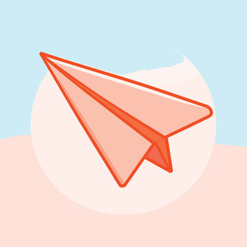 Paper Airplane Simple Design Icon.