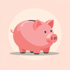 Pink Pig Piggy Bank Savings. © Tini