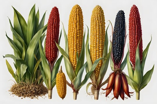 Zea mays grown alongside other crops