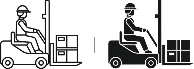 forklift truck and forklift © MD Hasan