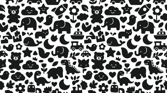 Black silhouette animal icons on white.