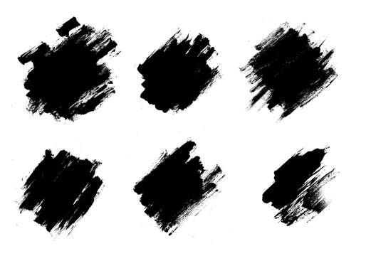 Abstract Brush Side Stroke Background Banner Vector Set