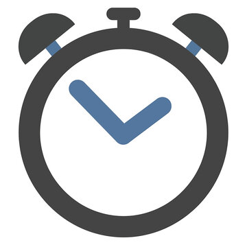 Simple Analog Alarm Clock Icon.