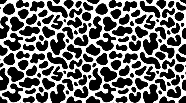 Black and white leopard spots pattern.