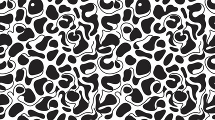 Fototapeta premium Black and white animal skin pattern.