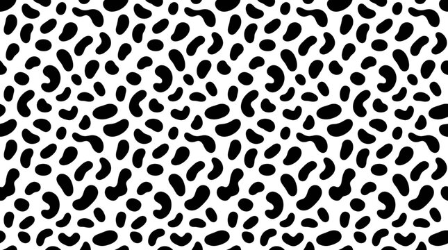Black and white leopard spots pattern.