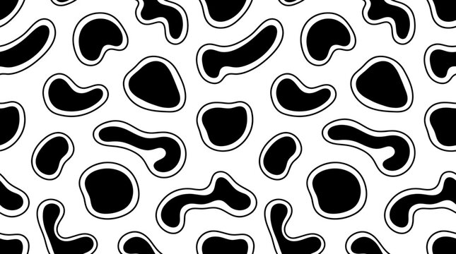 Black and white leopard spots pattern.