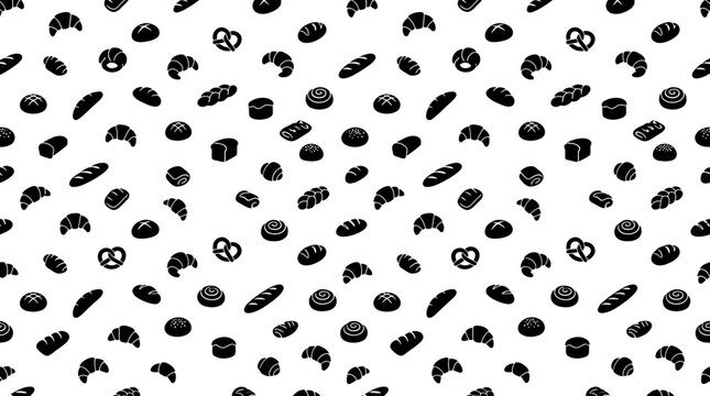 Black and white coffee beans scattered.