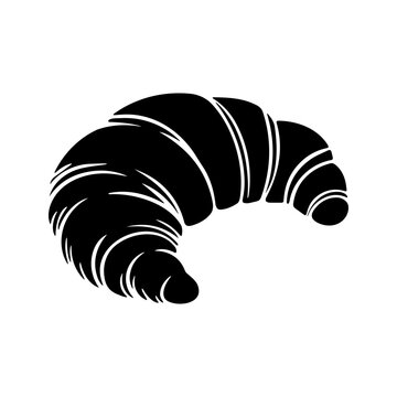 Crescent Bread Croissant Symbol Graphic.