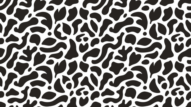 Black and white leopard spots pattern.