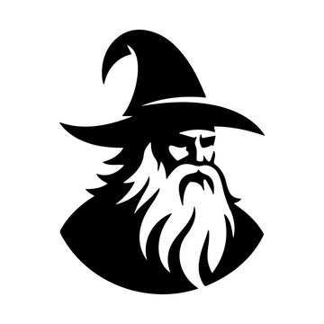 Wizard Silhouette Icon Illustration.