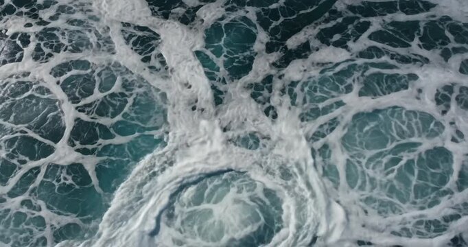Ocean waves crashing on shore.