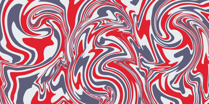 Abstract psychedelic liquid marble background with red, gray, and white fluid swirls. Modern trippy pattern design perfect for creative wallpapers, banners, and digital art projects.