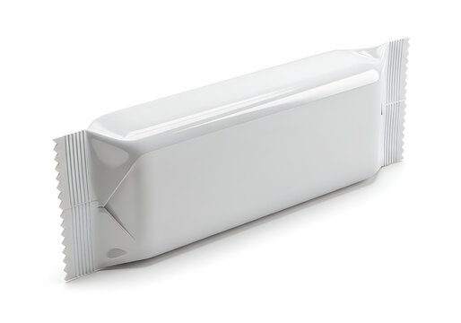 Plain rectangular snack wrapper on flat surface