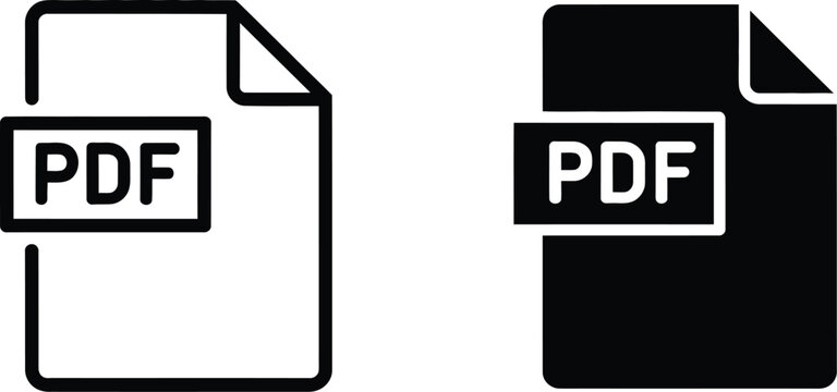 PDF file icon PDF file sign vector illustration for document management, office applications, and digital storage systems.
