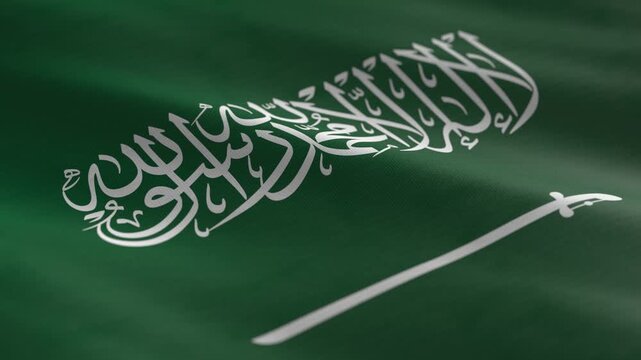 Saudi Arabia - waving flag loop	
