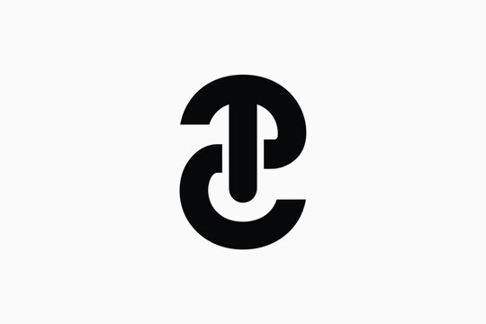 Black Letter C Logo on White Background