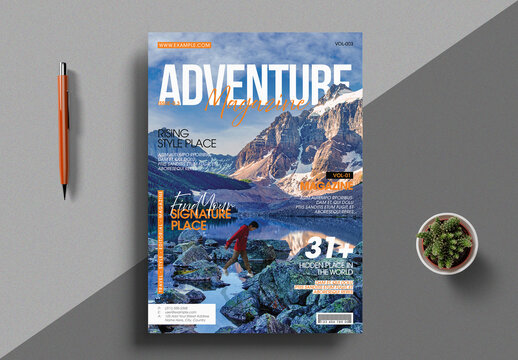 Adventure Magazine Cover Template