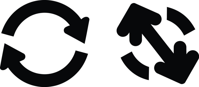 Reload icon refresh symbol vector illustration for software applications, browser navigation, and digital interface systems.