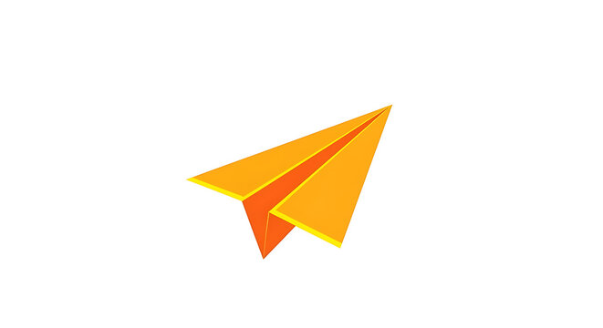 Abstract of overlapping geometric shapes in yellow, orange, and red triangle